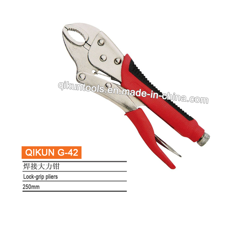 G-42 Construction Hardware Hand Tools Plastic Handle Lock Grip Pliers