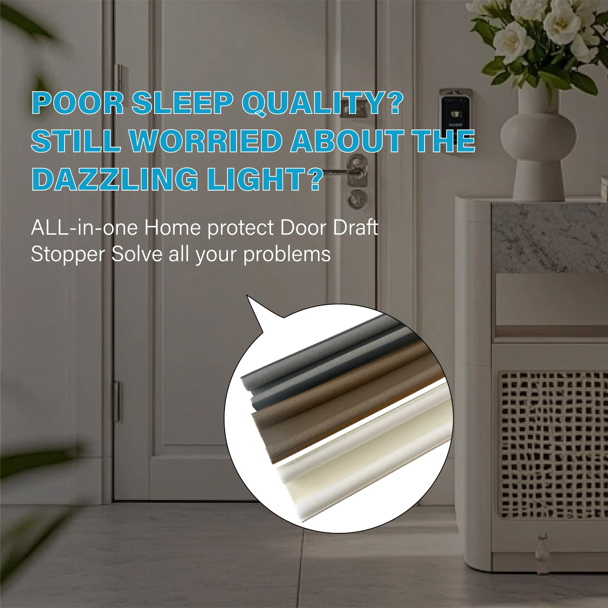Folded Save Space 930*30mm Door Draft Stopper