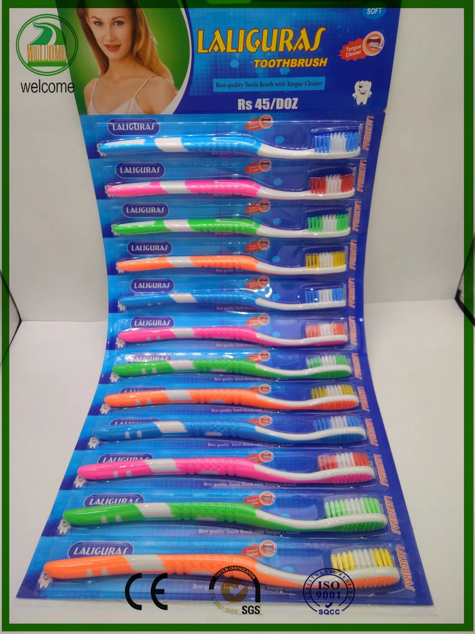 12-Piece Adult Tongue Cleaner Toothbrush Set for Fresh Breath