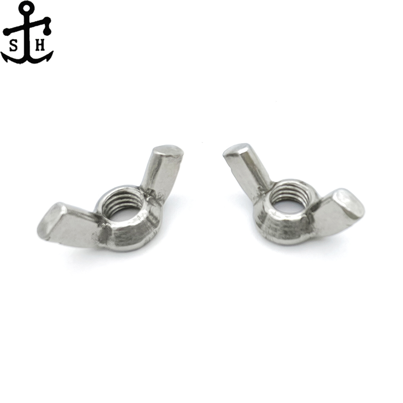 A2 A4 Ss SUS304 Stainless Steel Wing Nuts DIN314 DIN315 M4-M24 Made in China