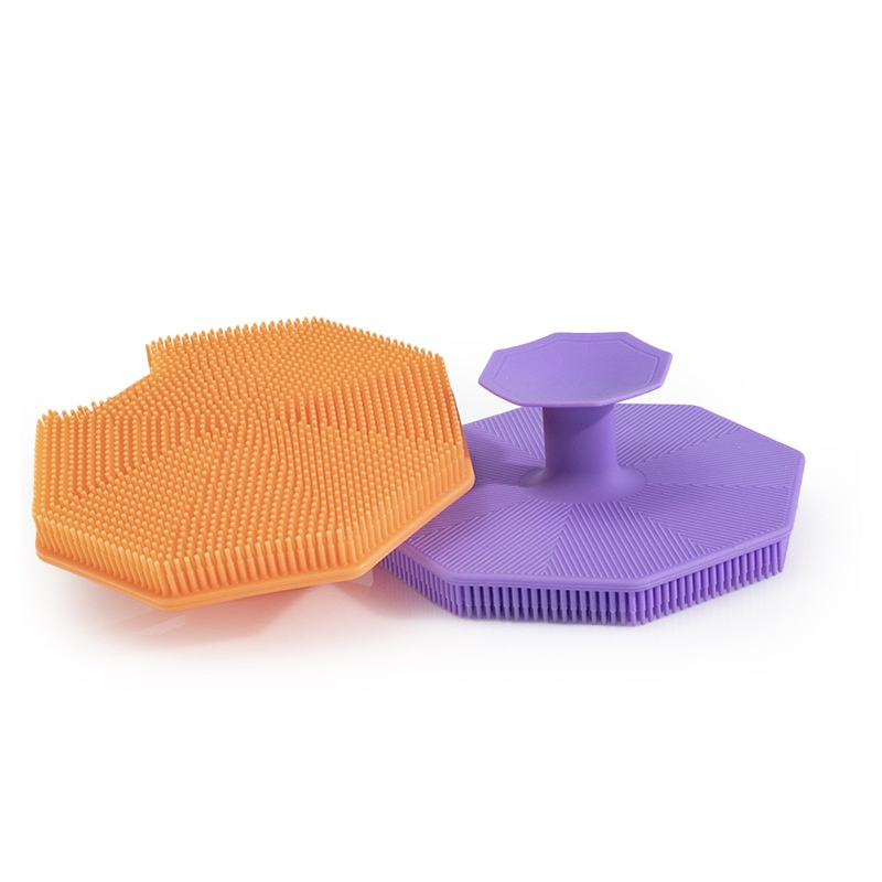Hexagon Shape Facial Cleansing Brush Silicone Face Wash Bath Brush Removes Silicone Face Scrubber