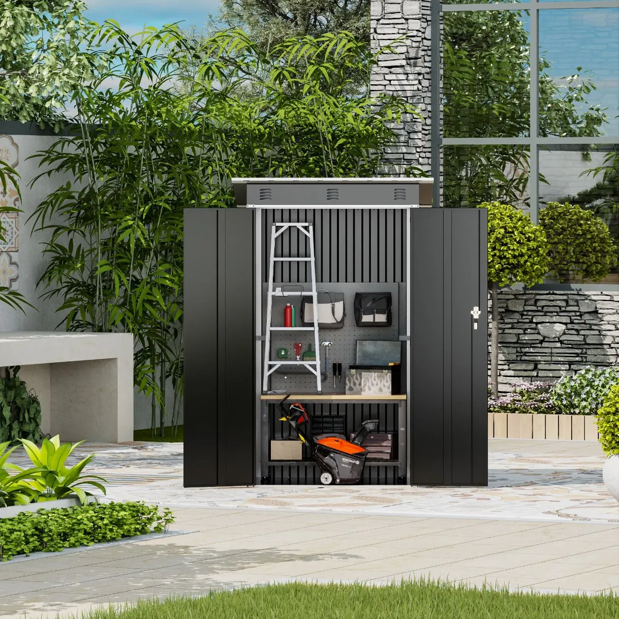 Metal Garden Storage Shed Tool Storage Customization Metal Garden Shed Outdoor Storage Shed Steel House Storage Shed