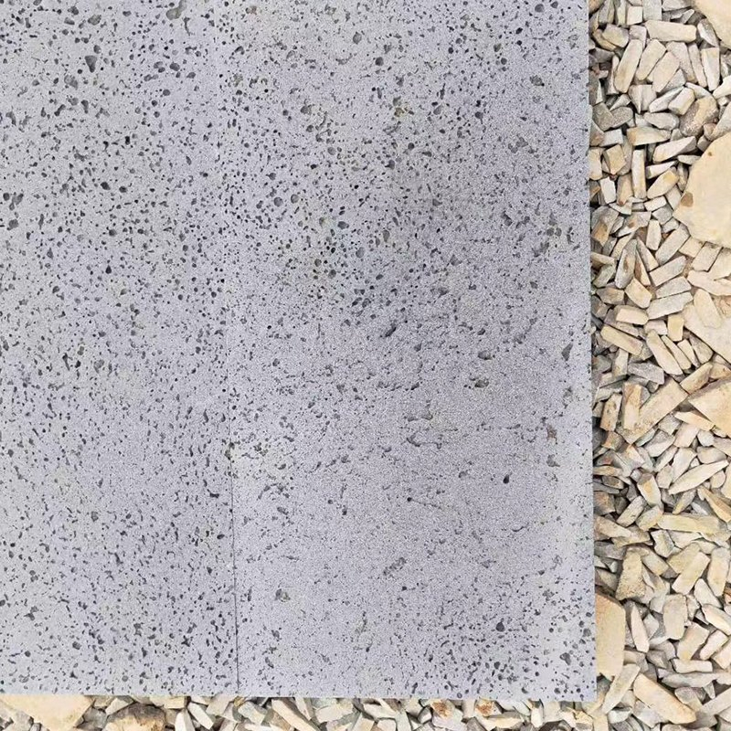 Bluestone Hainan Honed Dark Grey/Black Lava Blue Stone Tile Sandblasted Basalt Paving Tiles