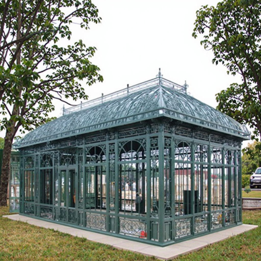 Домик садовый зеленый порошковое покрытие