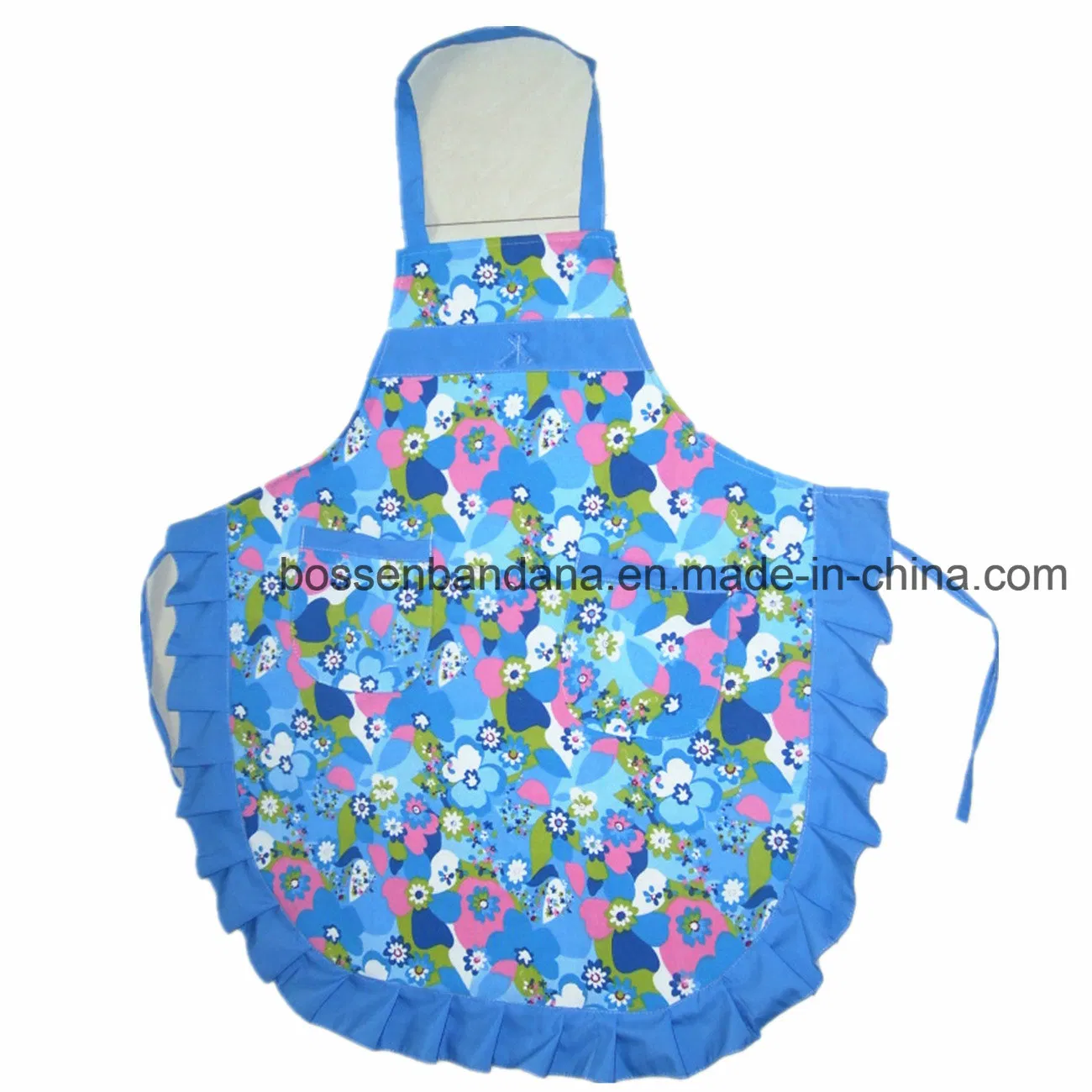 China Factory Produce Custom Logo Printed Cotton Twill T/C Kitchen Bib Apron