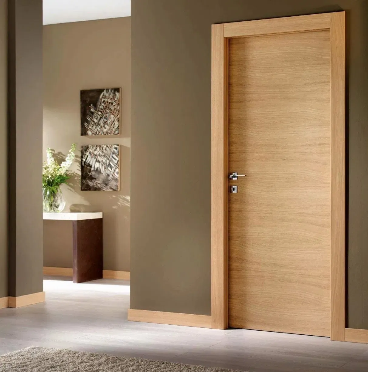 Fireproof and Soundproof Wooden Customer Door for Five-Star Hotels