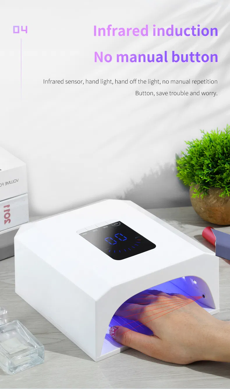 Grs Certification UV Gel Nail Lamp 60W 33PCS UV Nail Dryer LED Light for Gel Polish-4 Timers Professional Nail Art