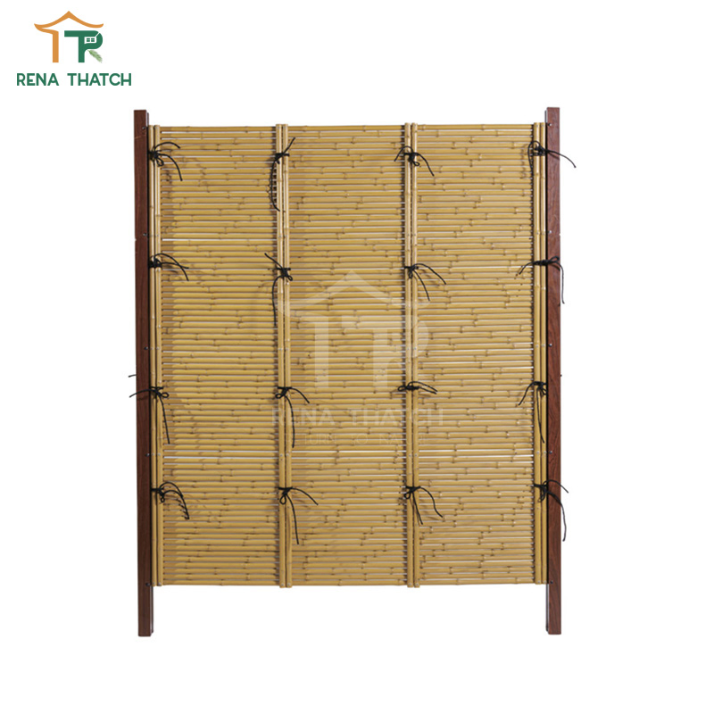 Plastic Artificial Bamboo Fence Trellis Veneer Panels Synthetic Bamboo Panel Plastic Bamboo Stick for Fence