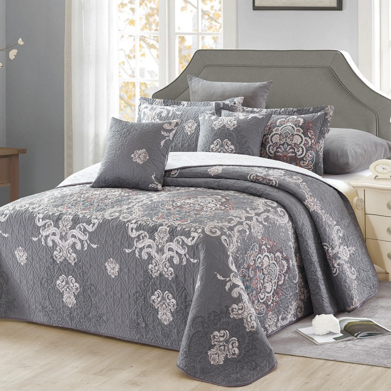 Lightweight Soft Quilt Queen Size Bedspreads & Coverlets Bedding Sets with Pillow Shams for All Seasons