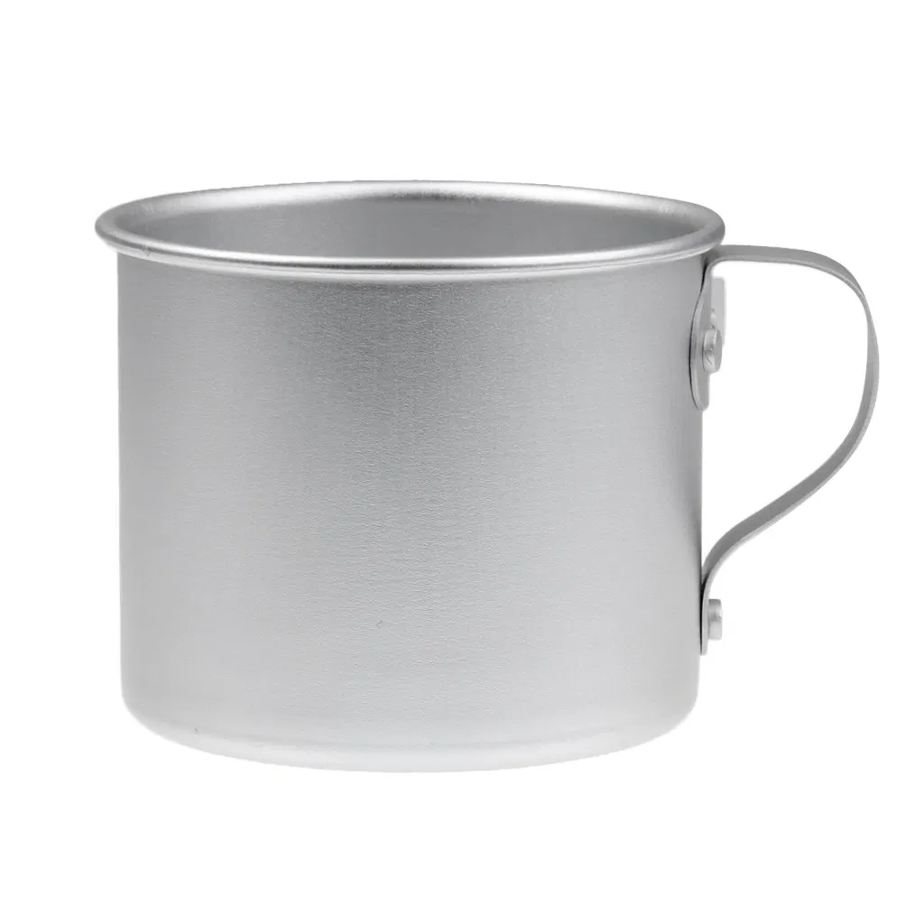 Wholesale 8cm Aluminum Small Water Cup Outdoor Portable Camping Water Cup Tourism Products Cup