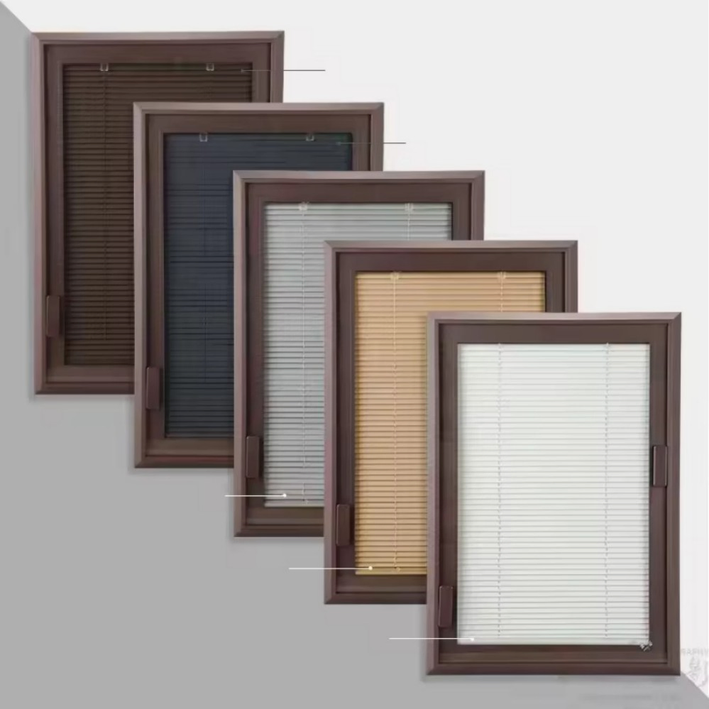 Manufacture Customized Size Single Glass Integral Magnetic Built-in Blinds