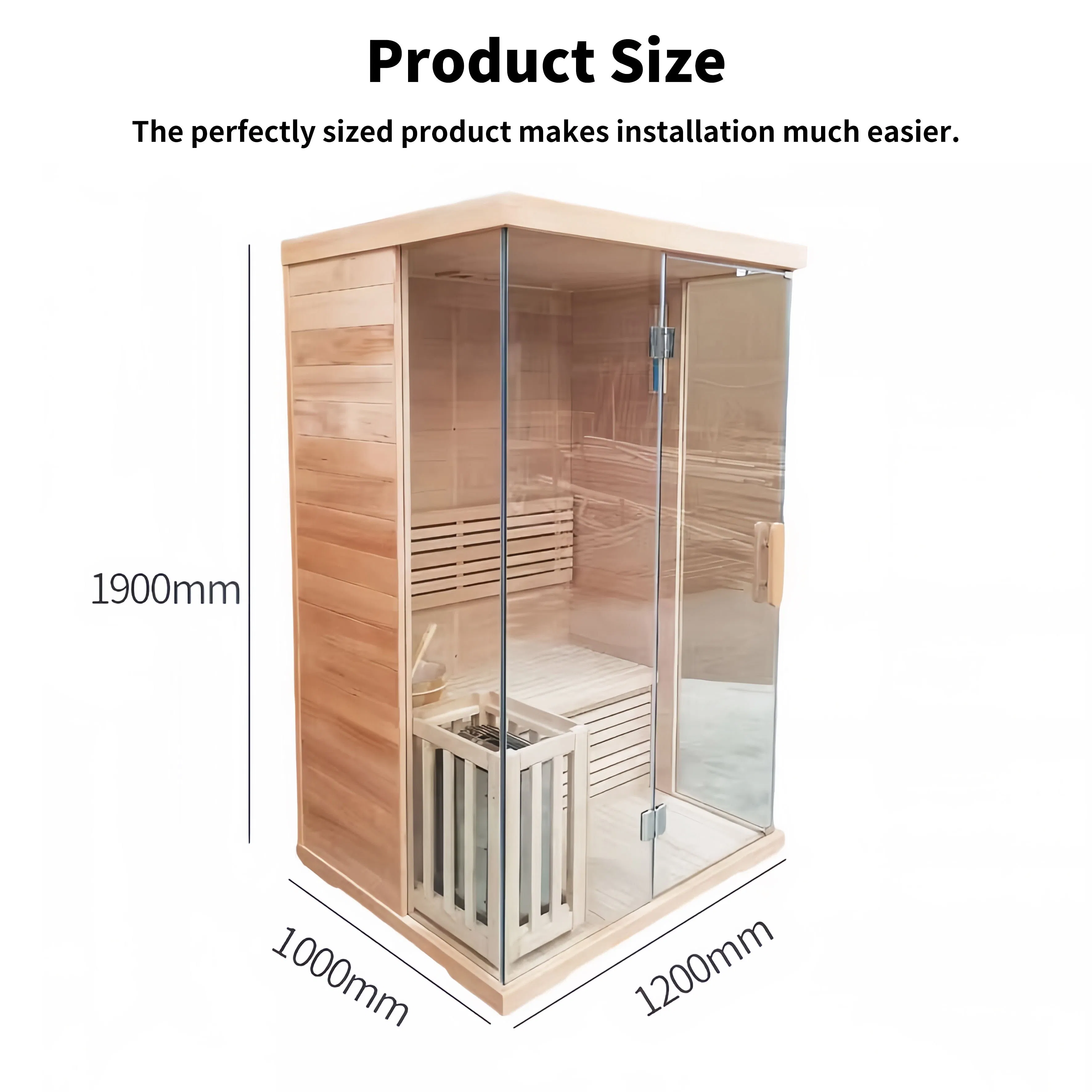 Канадская сауна из хемлока на 2 человек