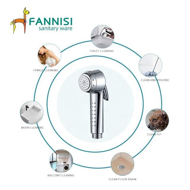 304 Stainless Steel Bathroom Shower Sliver Handheld Bidet Sprayer for Toilet