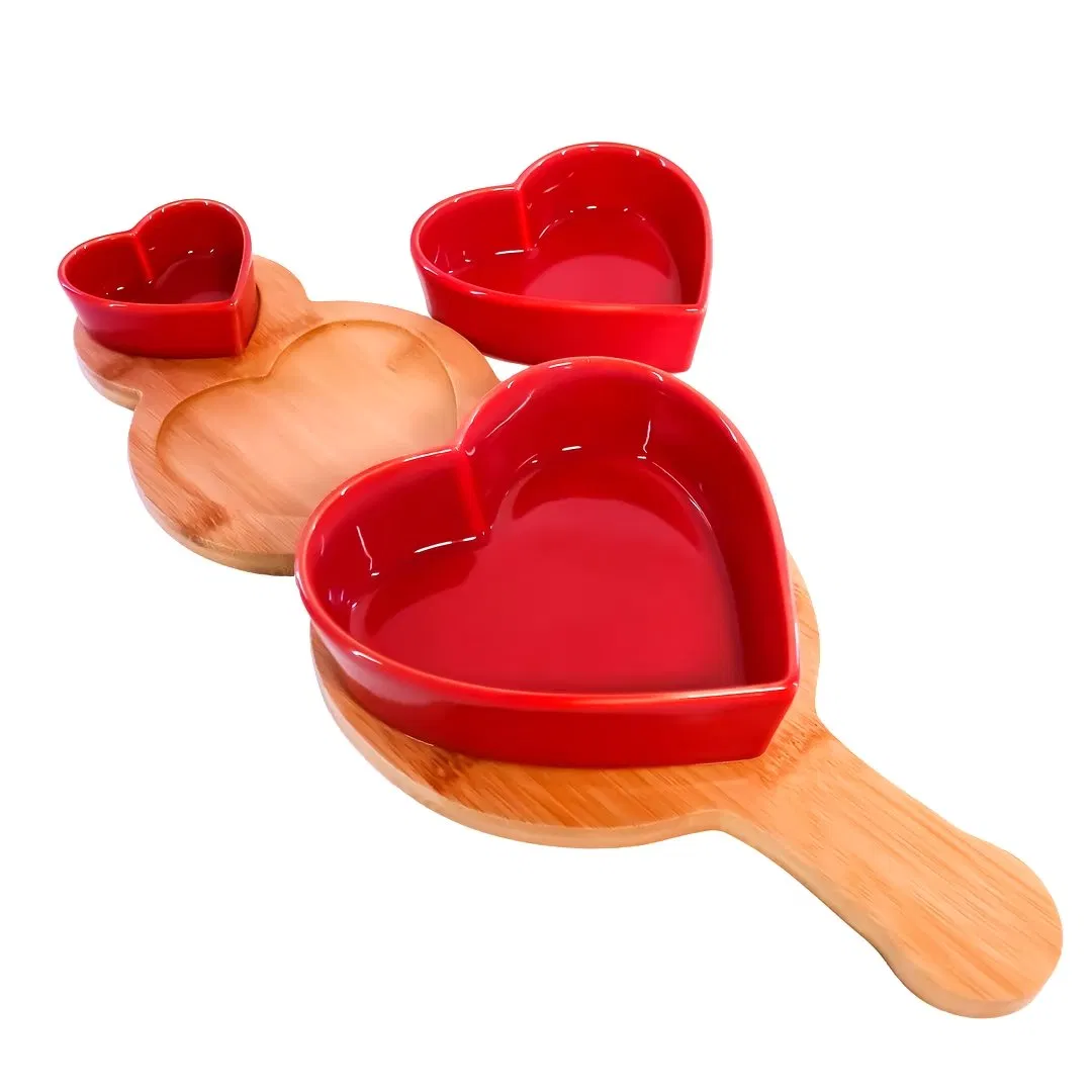 4-Piece Porcelain Chip DIP Serving Tray, Topping Serving Tray, Appetizer Serving Tray, Condiment Serving Tray, Party Serving Trays, Party Hosting Essentials