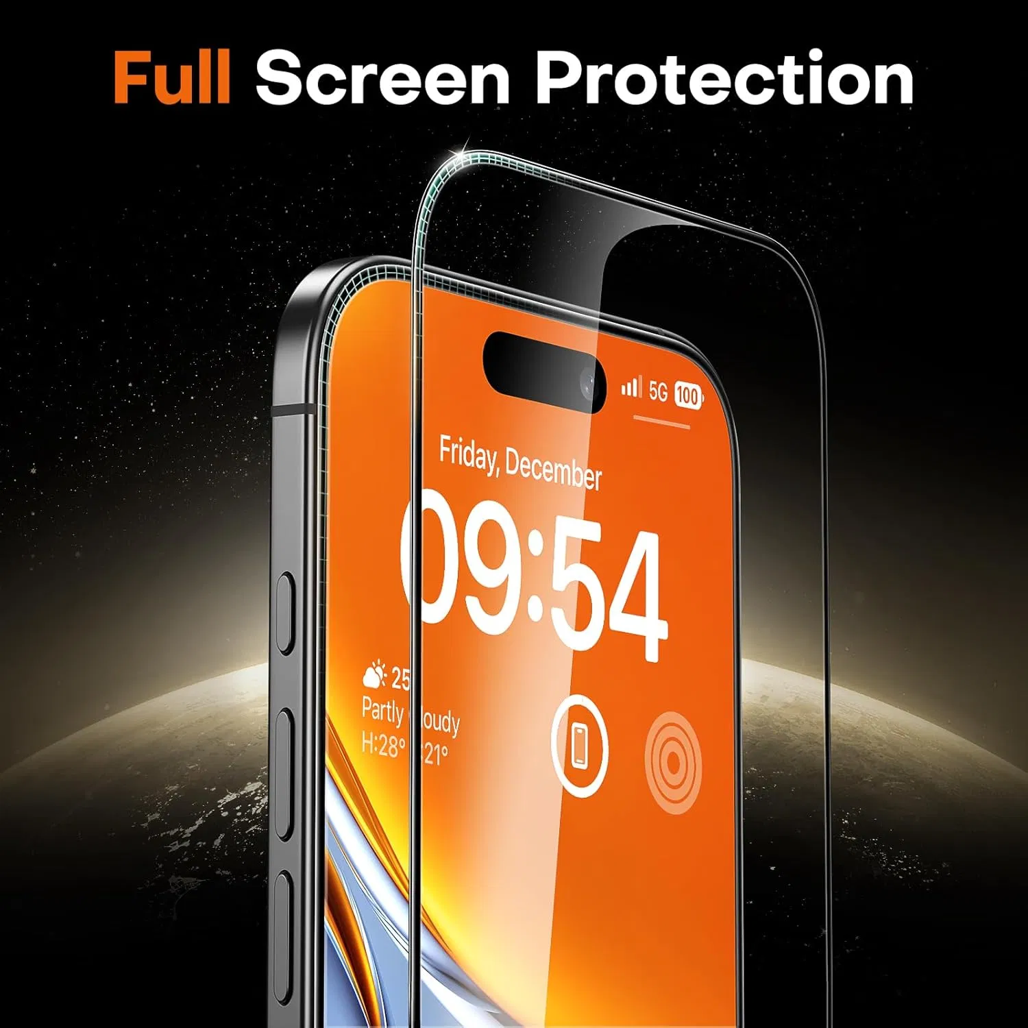 Защитное стекло 2.5D для iPhone 17/16/15