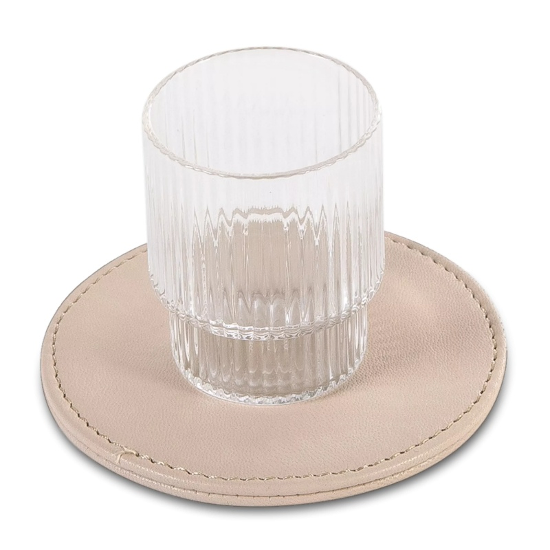 Customized Cup Mat Mug Pad Coaster Made of Bio-Based Vegan Pineapple Leather