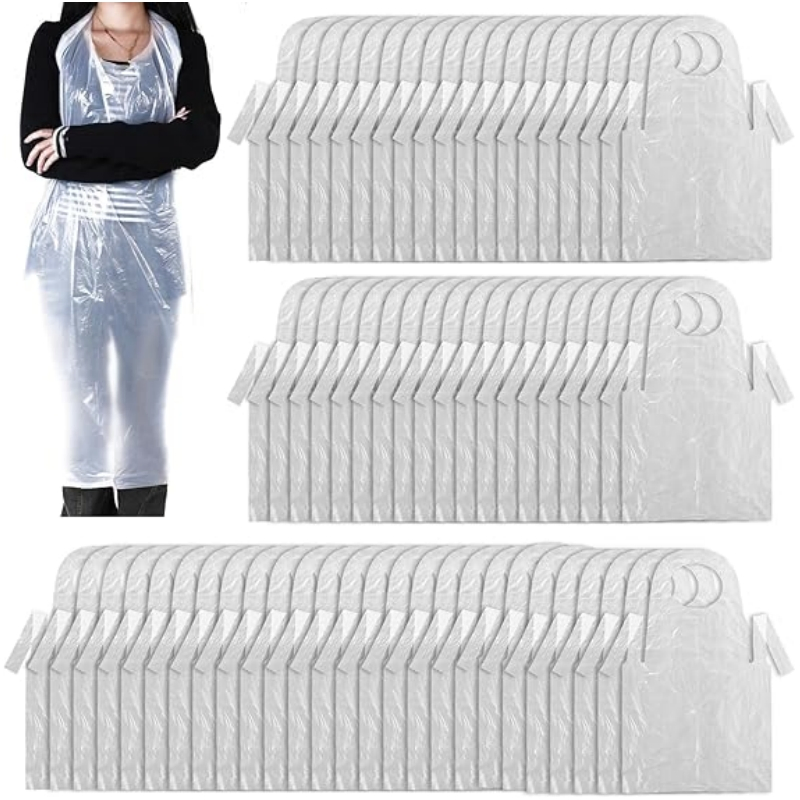 Clear Plastic Aprons with Pockets for Tools and Utensils