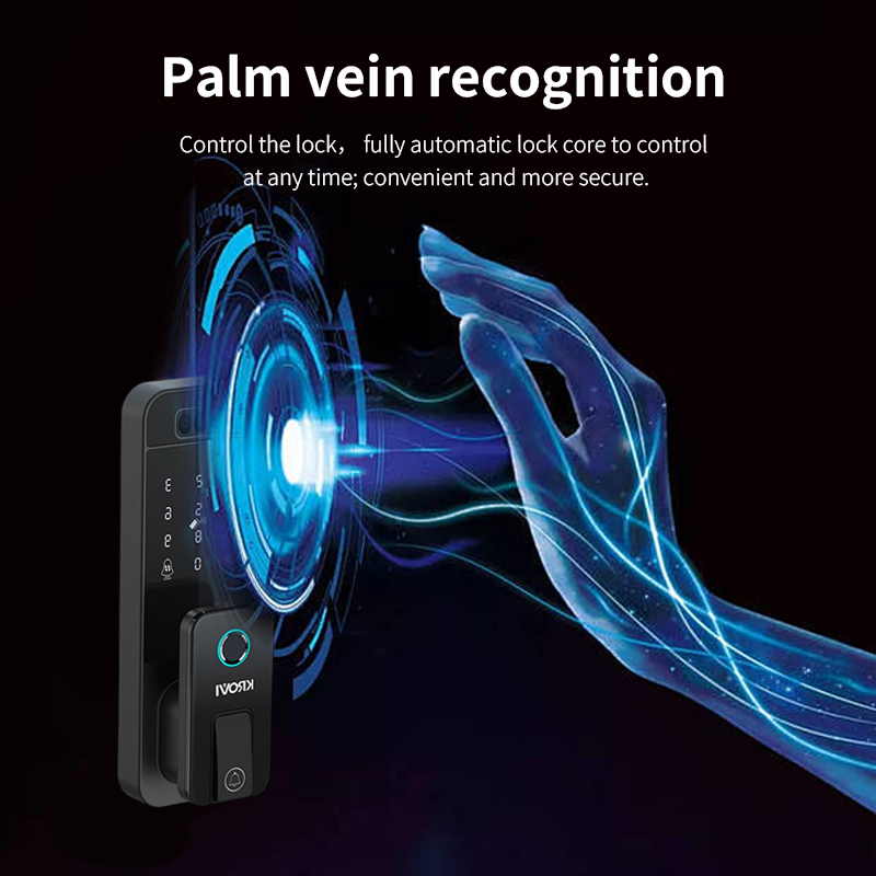 Stainless Steel Smart Door Lock Fingerprint Password Door Lock Card Access Tuya APP Biometric Smart Door Lock