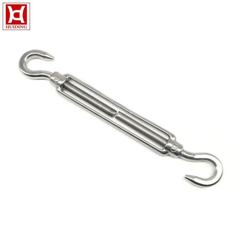 Marine Boat Ship Hardware Parts Drop Forged Electric Galvanized Standard DIN1480 Turnbuckle with Hook and Eye