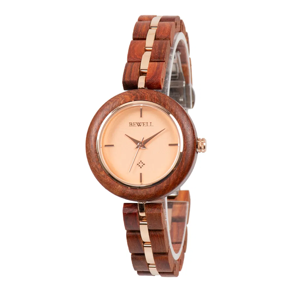 Bewell Hot Sale Fashion Luxury Wood Water Resistant Lady Woman Wrist Watch