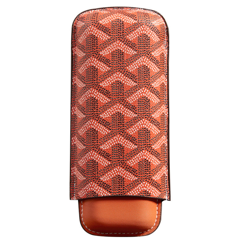 Ea452 Men Custom Travel Printing Case Portable Hold 2 Mini Personalize Storage Microfiber Cigar Cases