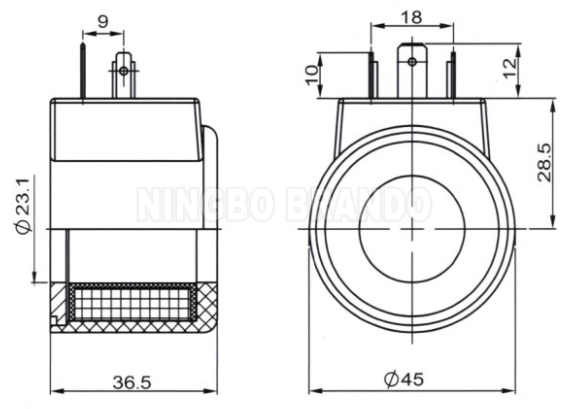 Гидравлическая соленоидная катушка 26W FR65 FR85 221329