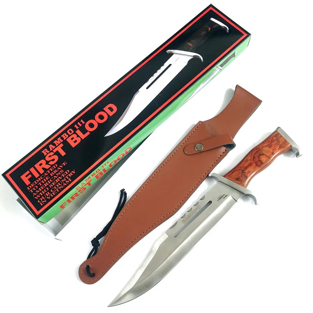 (RAMBO III) The First Blood Movie 3 Fixed Blade Rambo Survival Knife