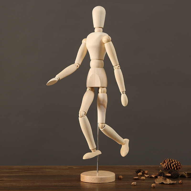 Sketch Mannequin Model Movable Limbs Wooden Hand Body Wbb28344