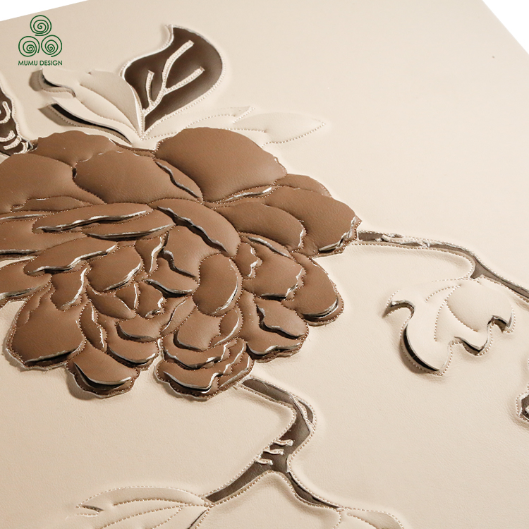 Precision Leather Wall Art with Intricate Patterns and Shadow Play Effects