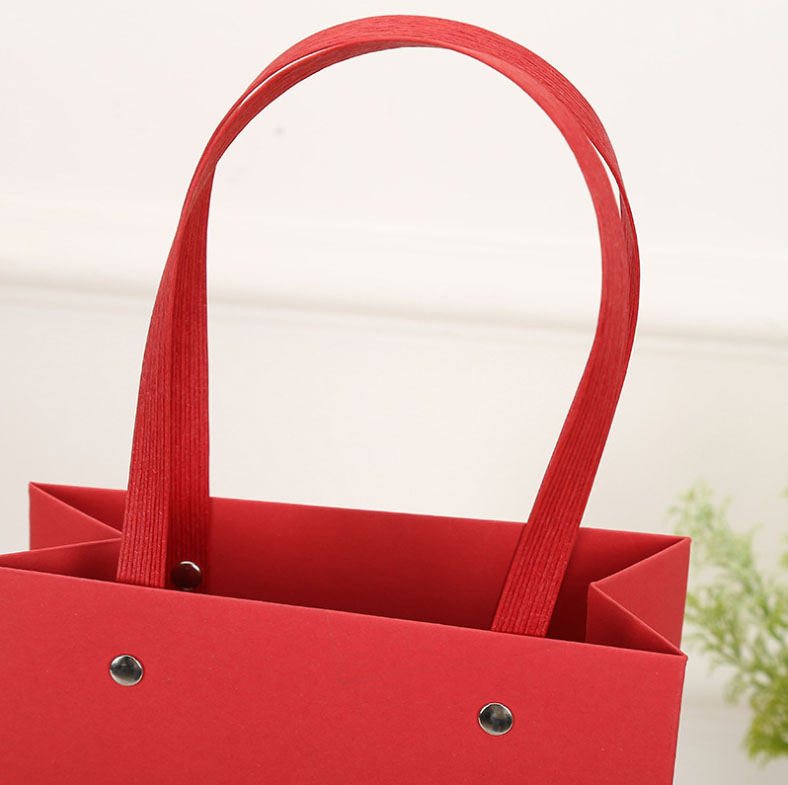 Customized Print Logo Paper Bag Food Cloth Hand Carry Fold Packing Packaging Bag