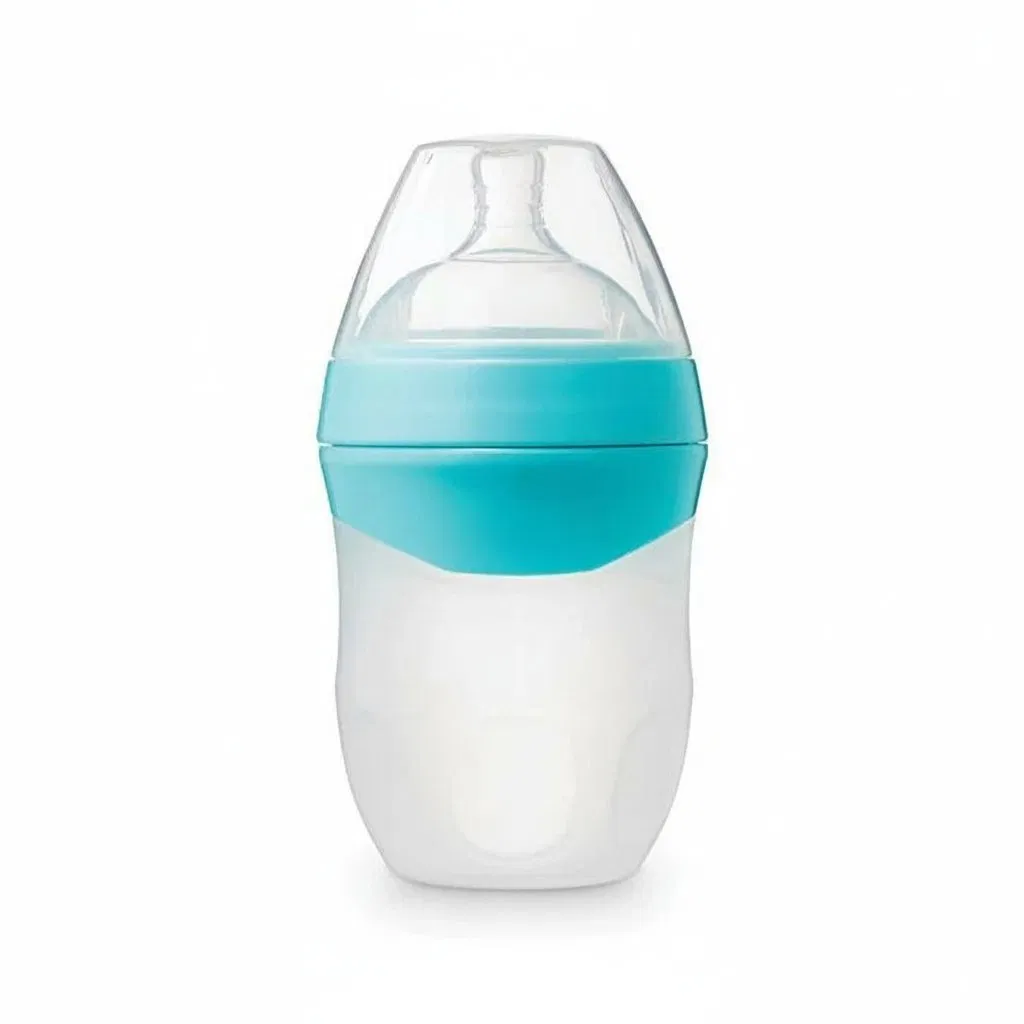 OEM Anti Colic Baby Feeding Bottles Silicone Material Non Toxic Milk Fruit Feeder Bottle