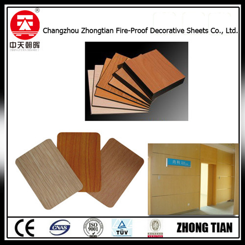 Decorative Fireproof Wood Grain HPL Sheets Laminate Door Skin Sheet