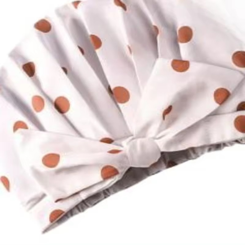 2024 New Model High-Quality Reusable Double-Layer Waterproof Printed Shower Cap