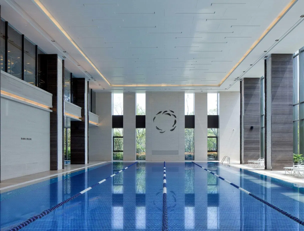 Стеклянная мозаика для бассейна, 327x327 мм, 4 мм