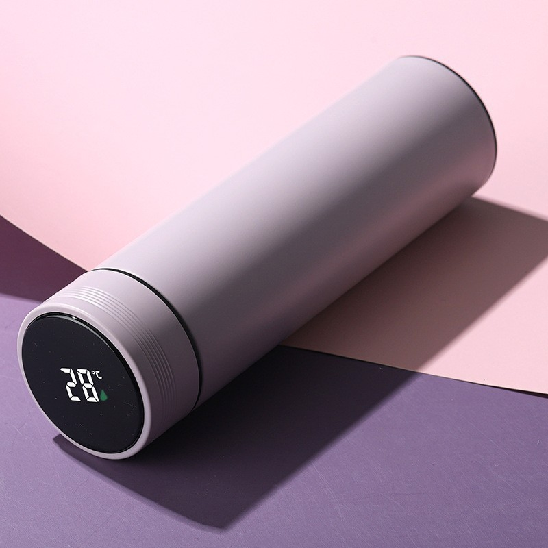 Custom Logo Smart Drinkware Vacuum Flask Stainless Steel Digital Termo Thermos LED Display Temperature Smart Water Bottle