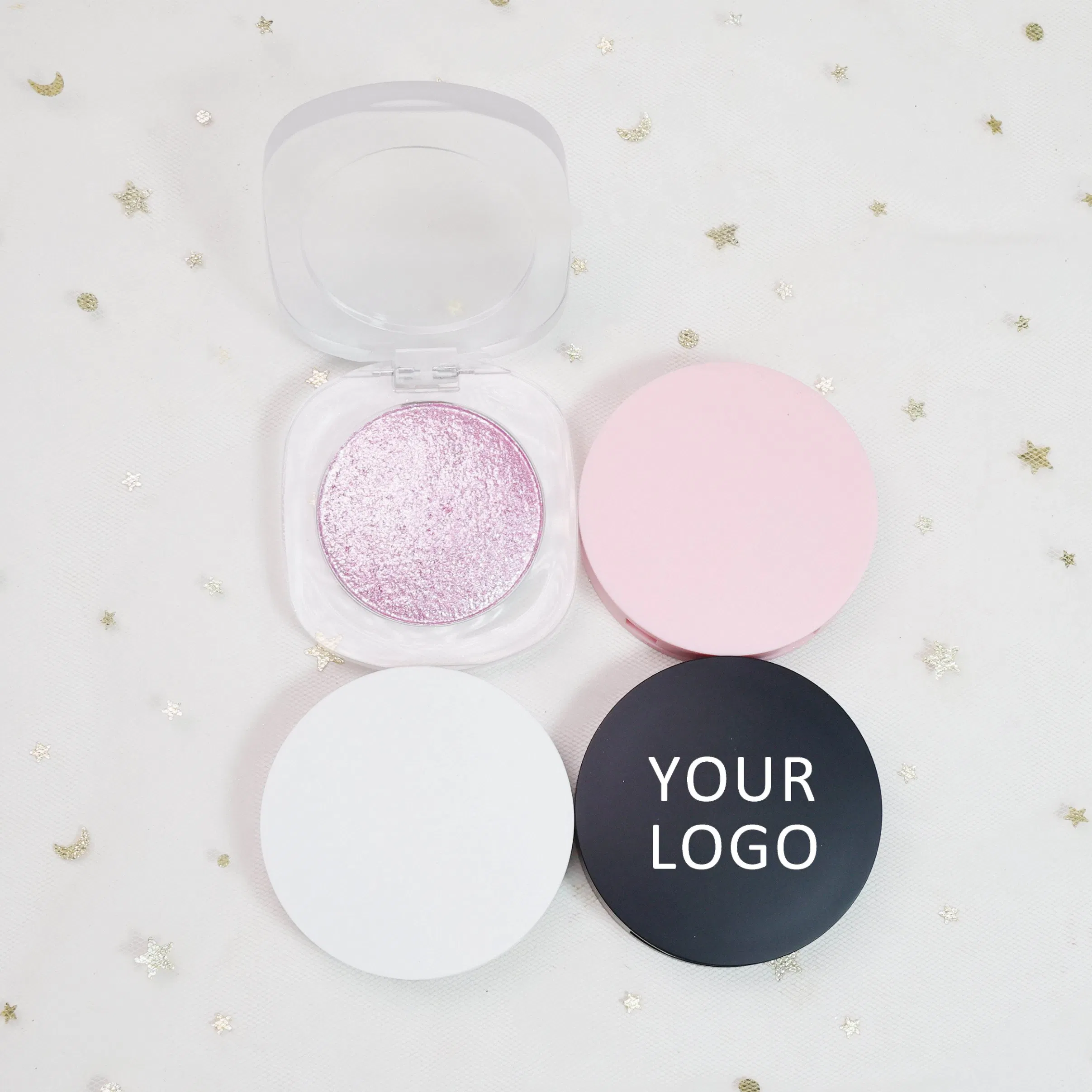 Wholesale Private Label Pigment Diamond Single Pressed Highlighter Makeup