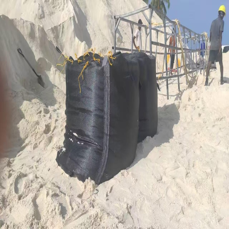 Versatile Sludge Dewatering Geobag Made of Black PP Fabric Material