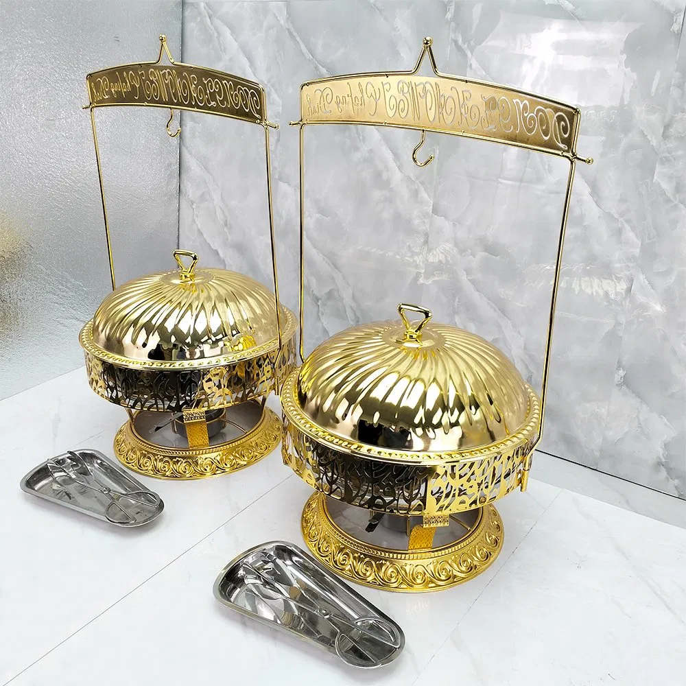 Stainless Steel Chafing Dish for Wedding Party Catering Buffet Food Warmer Set Gold