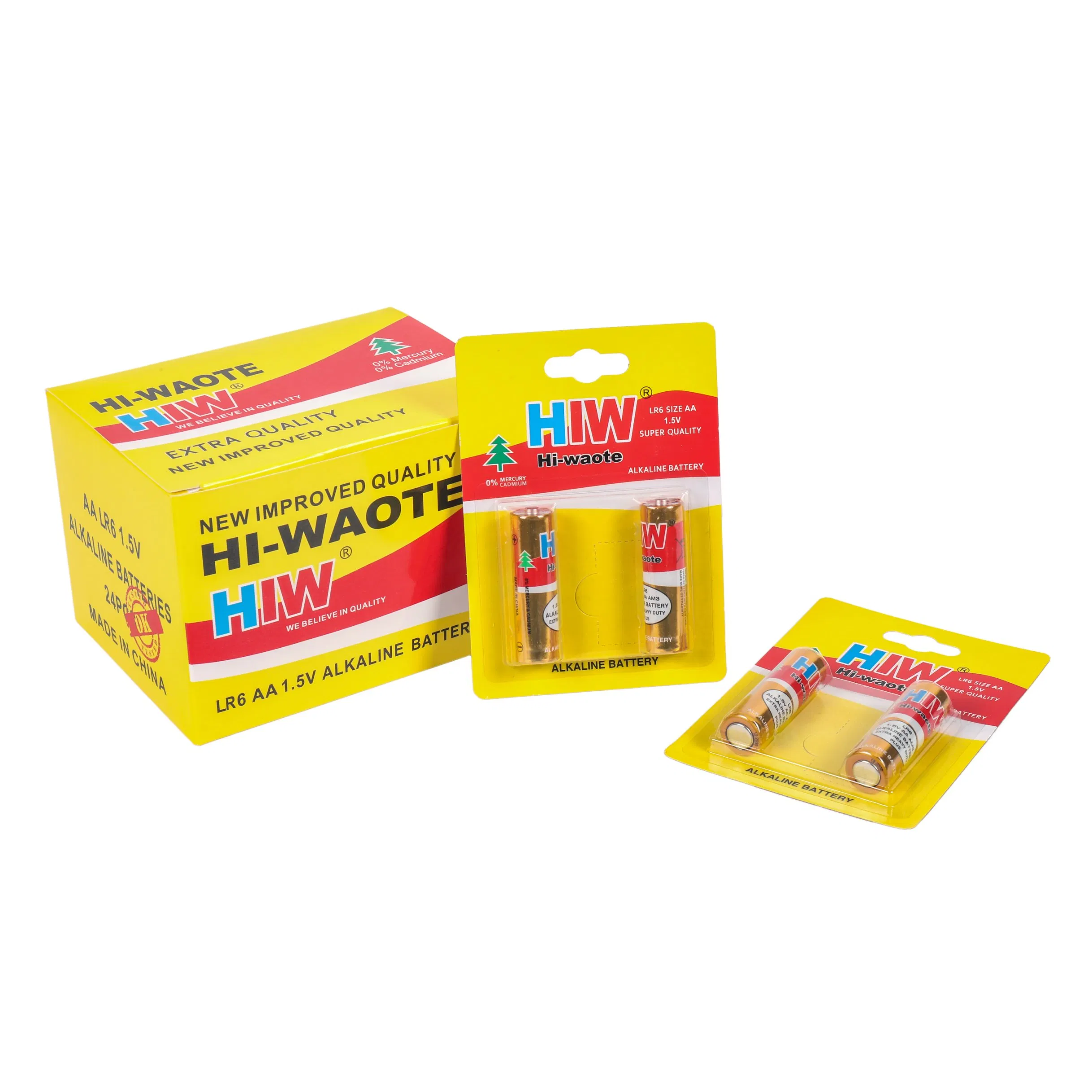 High Energy Density Hiw Lr6 AA 1.5V Alkaline Batteries - Safe and Reliable for Toys