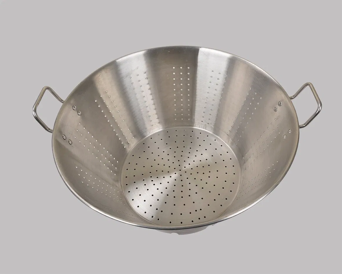 Washing Bowl Stainless Steel Vegetables Strainer Frying Food Basket with Handles
