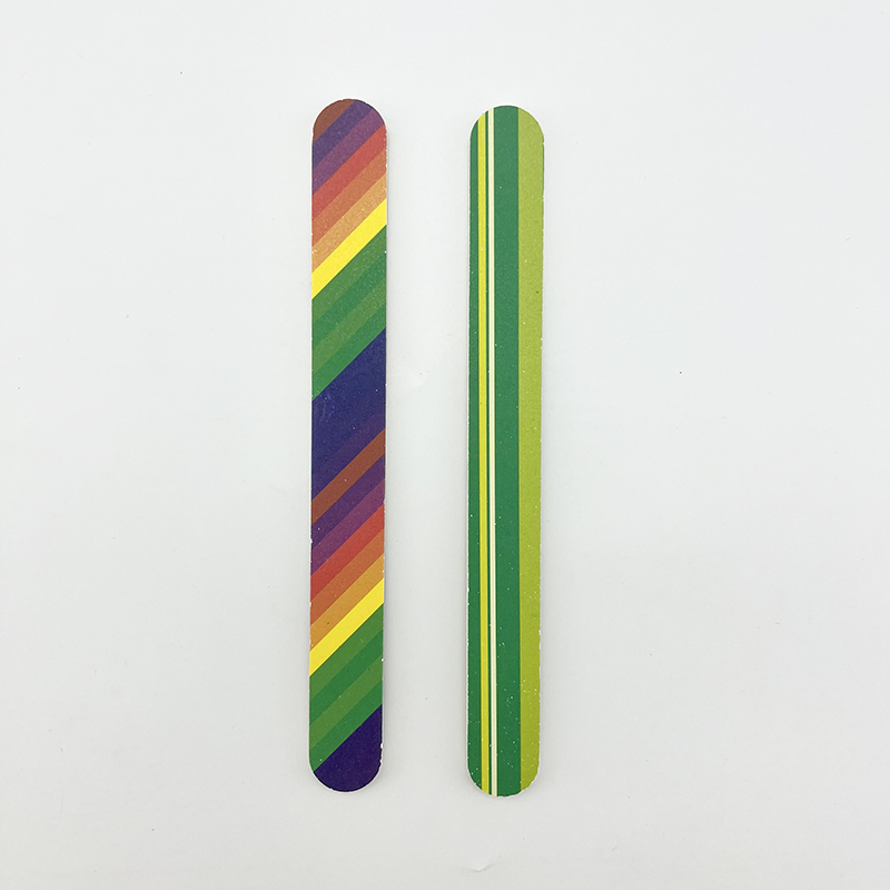 Custom Rainbow Nail File Customized Printed Logo Manicure Nail Buffer File