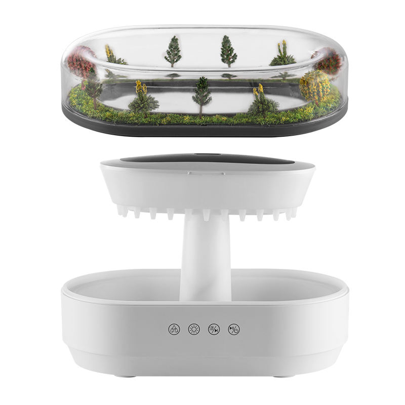 White Noise Humidifier Aromatherapy Machine Color Light Raindrop Humidifier