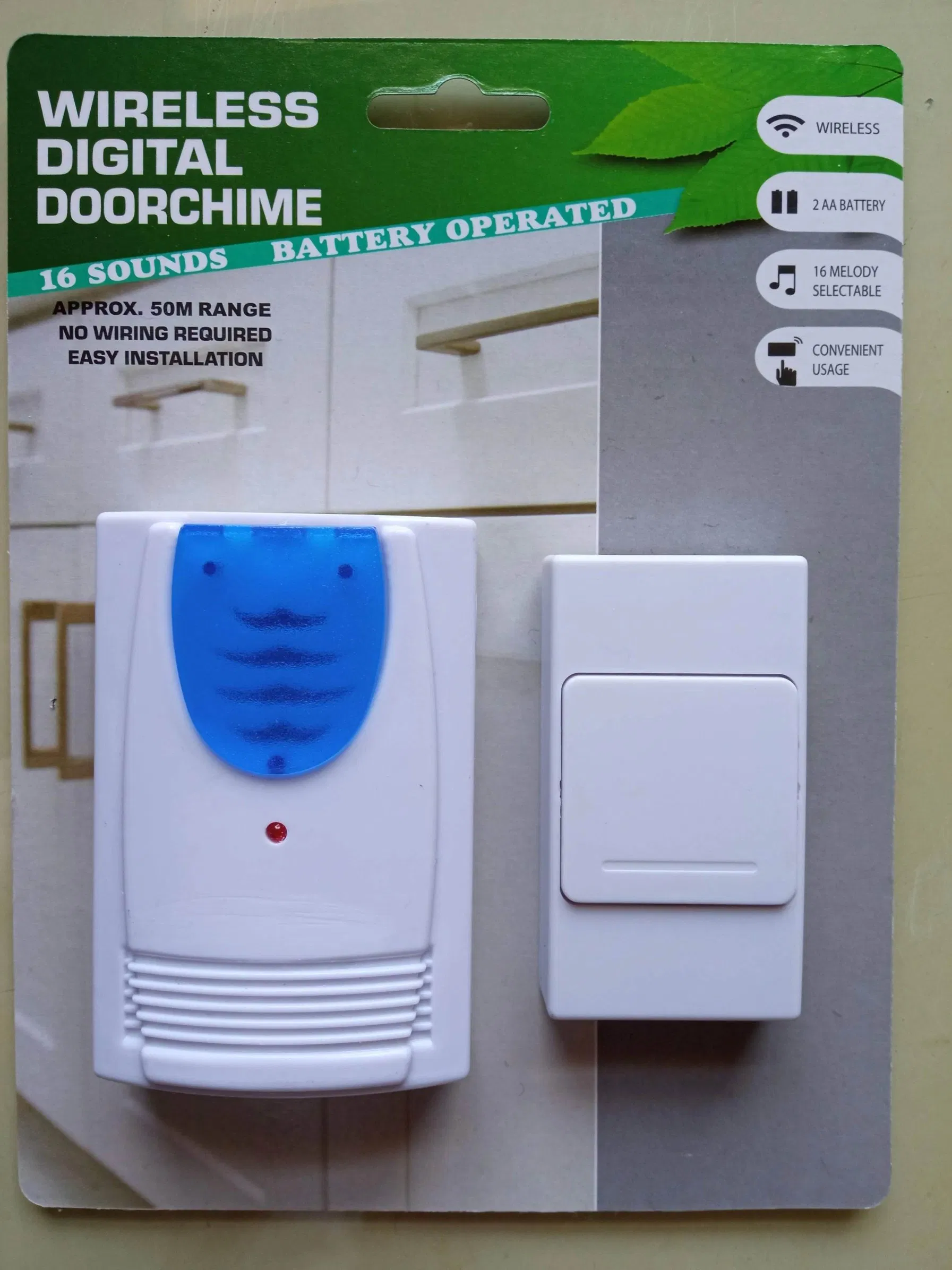 9V Battery Remote Control Wireless Doorbell