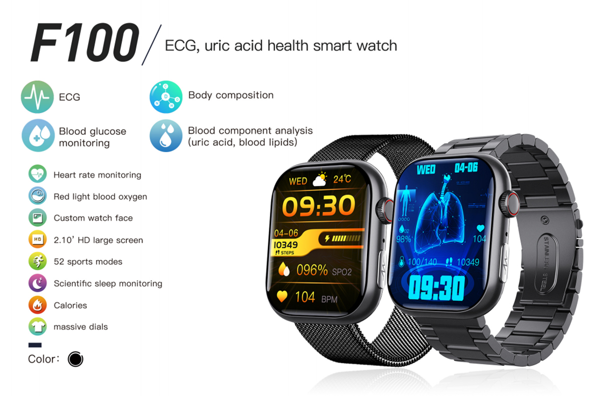 ECG Uric Acid Health Smart Watch