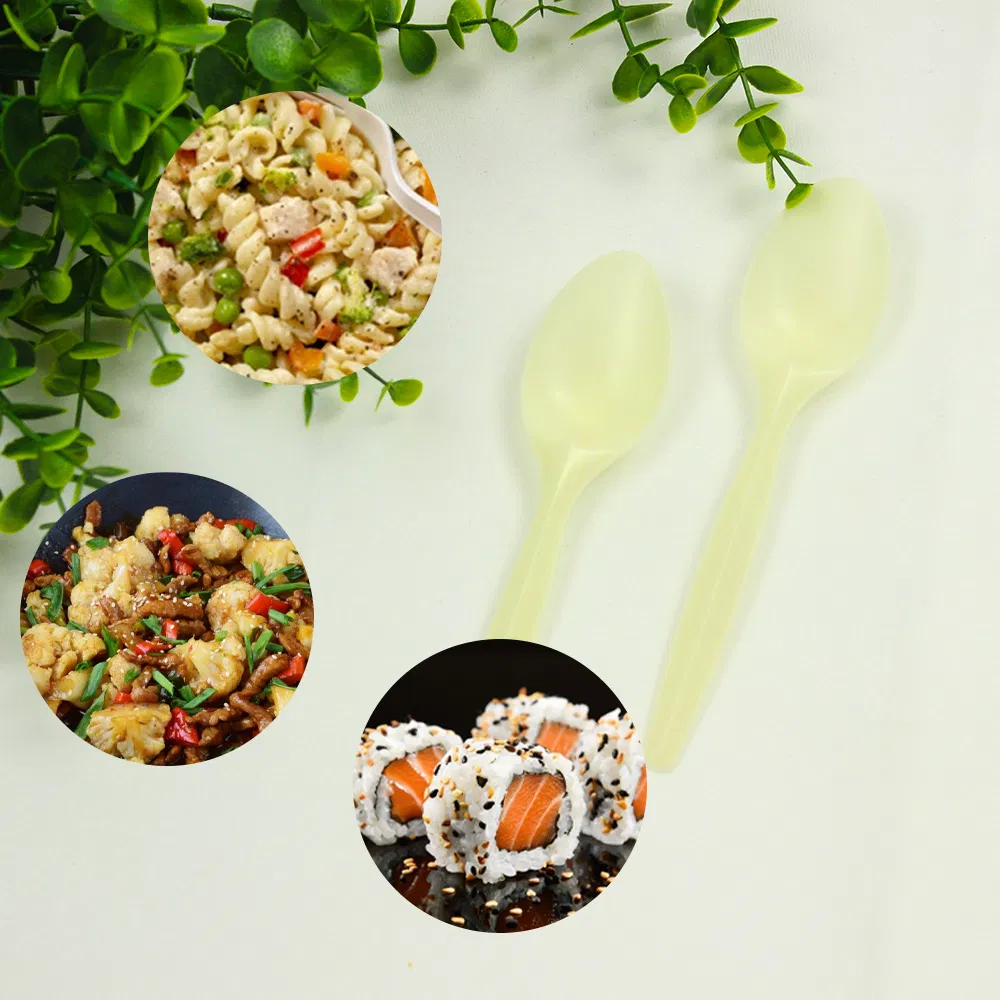 High Quality Spoon Cornstarch Cornstarch Cutlery Biodegradable Disposable Tableware Knife Fork Spoon Cornstarch Cutlery Eco Friendly