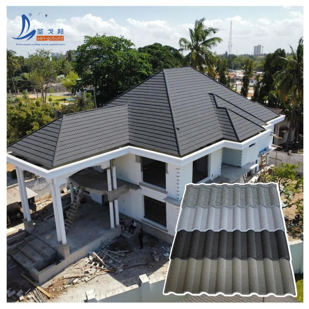 Hot Sale Roofing Materials Construction 0.5mm Milano Stone Coated Roof Sheet