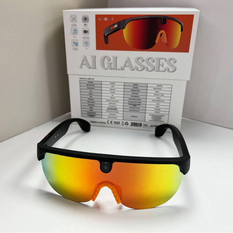 Aimb-G5 Smart Glasses Ai Image Recognition Simultaneous Translation HD Anti-Shake Photography for Touch Button Control