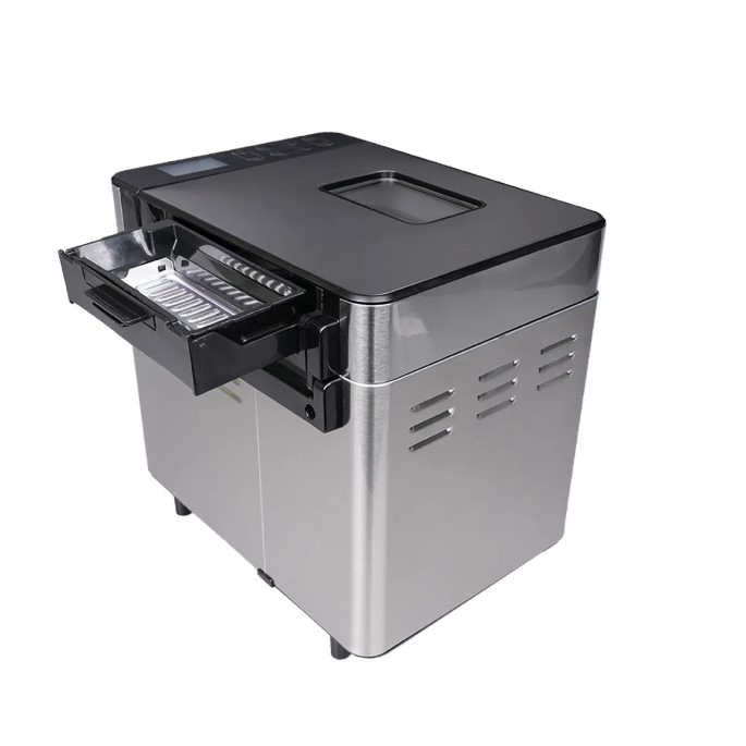 Stainless Steel Baking Bread Maker Machine with Light Medium Dark Crust Options
