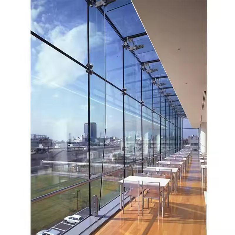 Durable Photovoltaics Curtain Wall Frame Supported Glass Curtain Wall