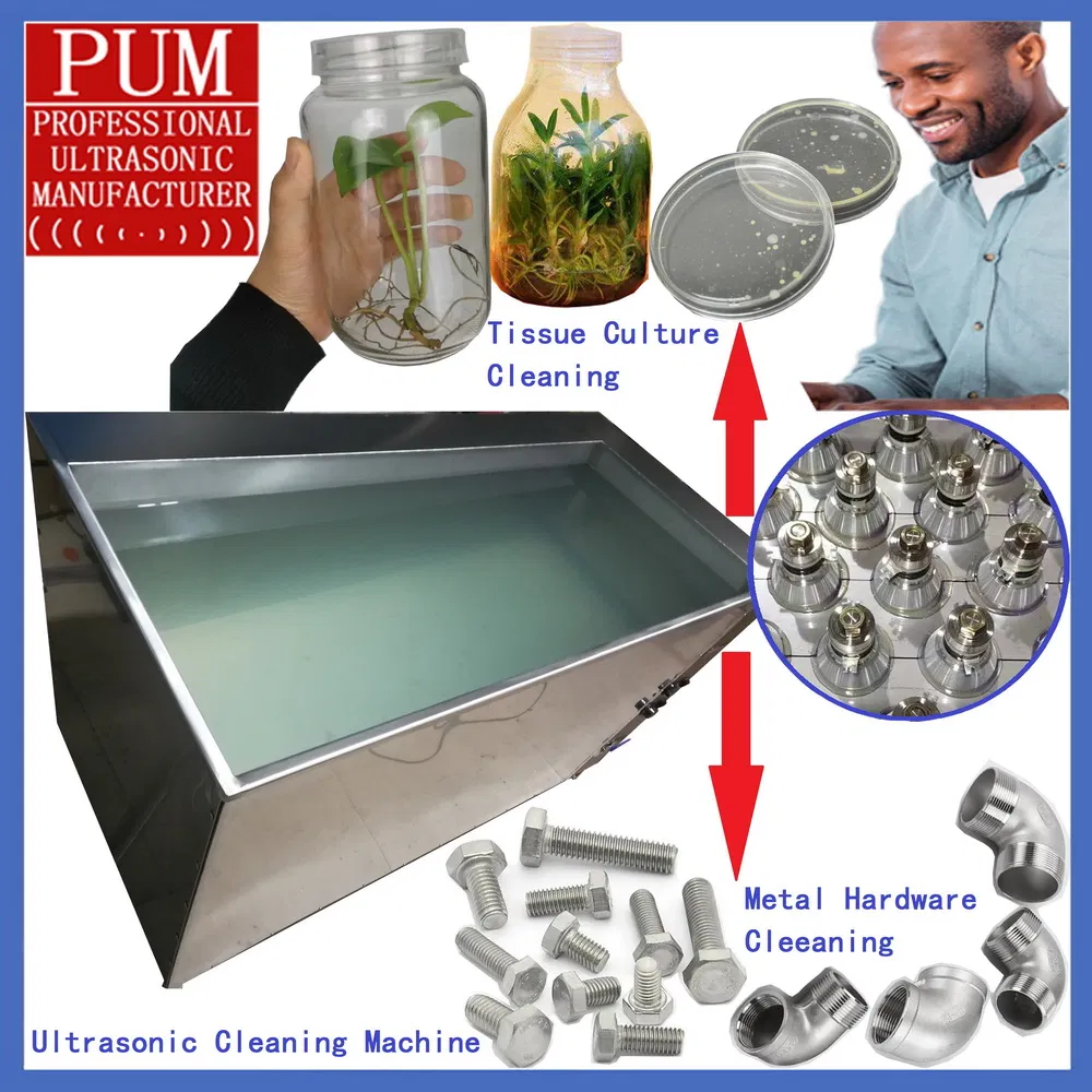 4800W China Two-Tank Customized Ultrasonic Cleaning Machine for Tissue Culture Dish Metal Hardware Washing Cleaner Machine